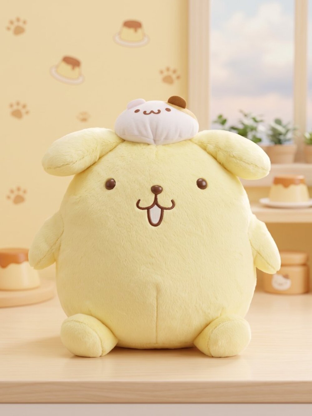 Pompompurin Muffin's Hat & Pochette Big Plushy